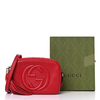 Gucci Pebbled Calfskin Small Soho Disco Bag Tabasco Red 12 of 12