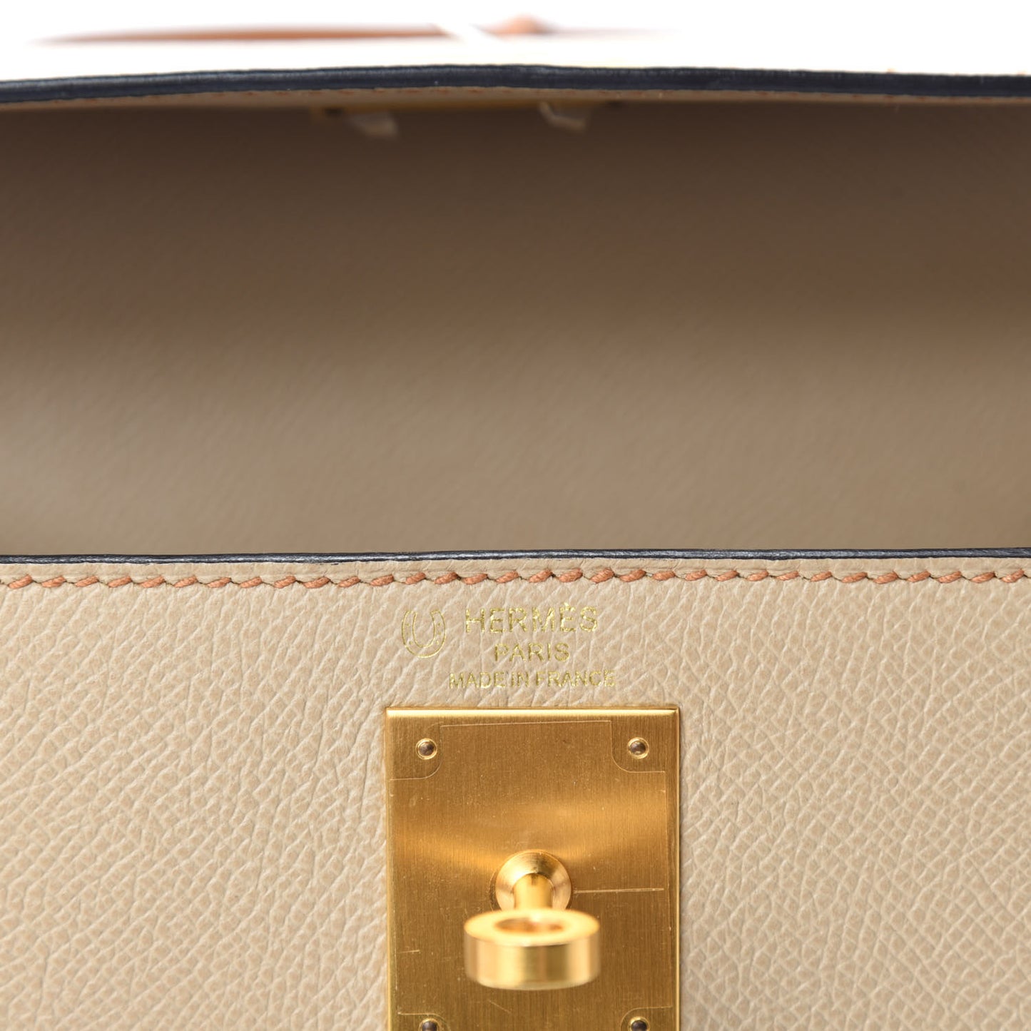 Epsom Bi-Color Horseshoe Kelly Sellier 28 Trench Gold