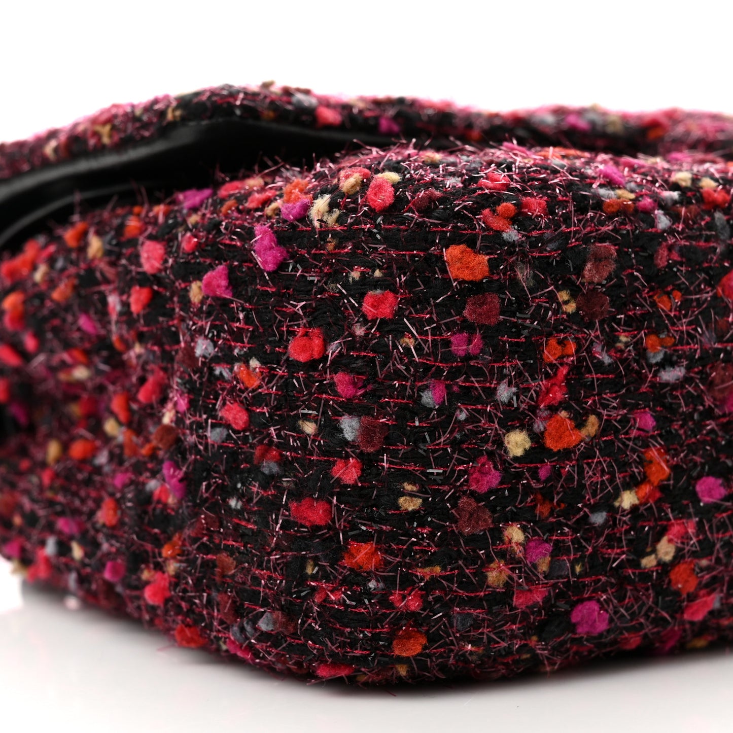 Tweed Quilted Medium Double Flap Multicolor