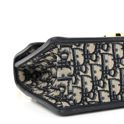 Christian Dior Oblique 30 Montaigne Chain Flap Bag Blue 9 of 10