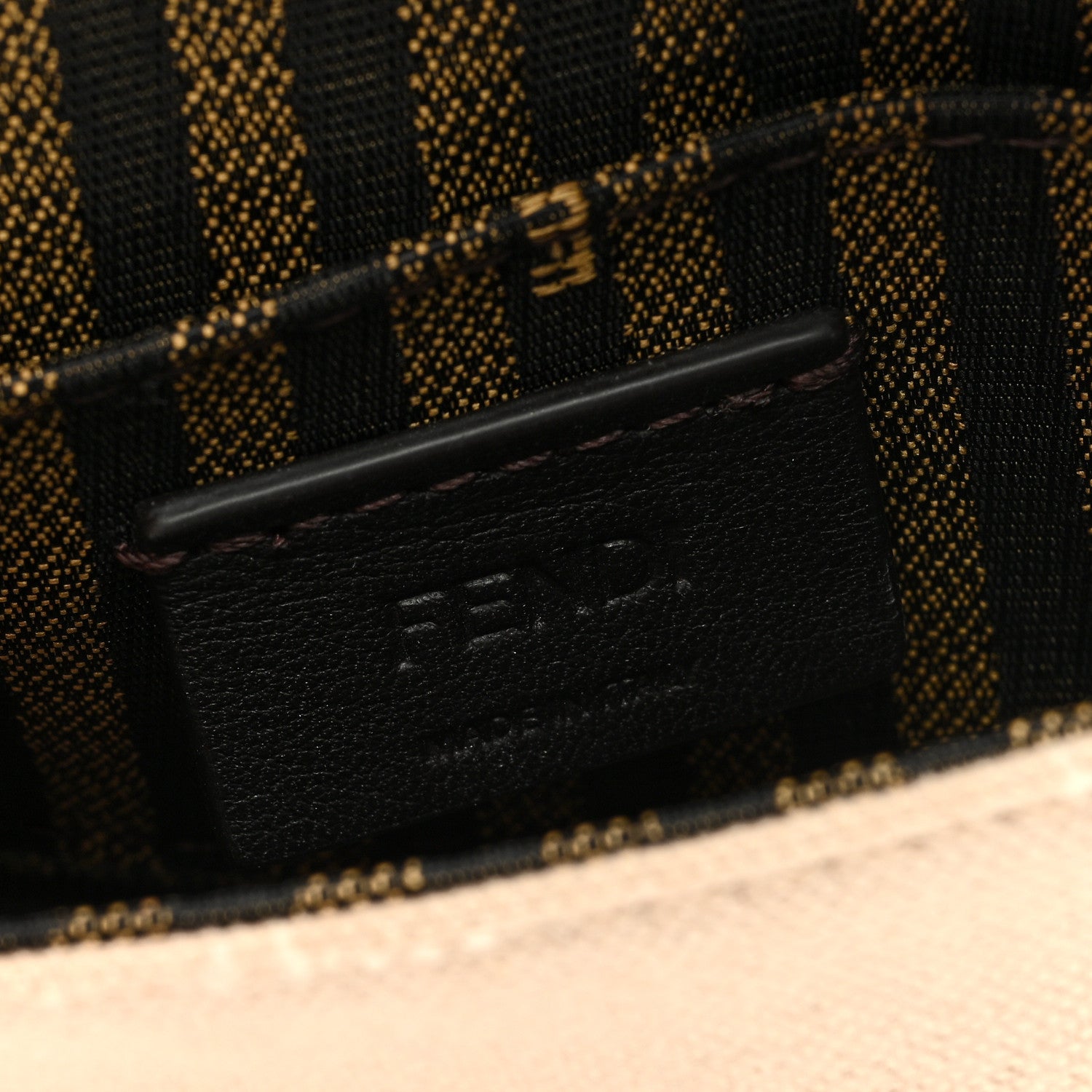 Fendi Canvas Vitello King FF Embroidered Nano Maxi Buckle Baguette Charm Nuvola 6 of 10