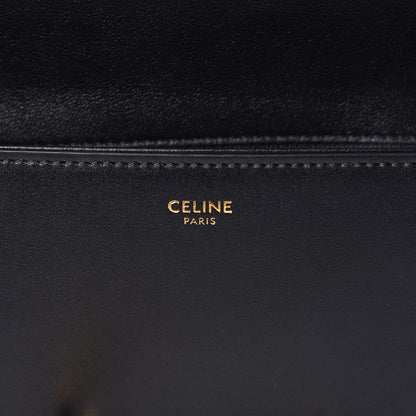 Celine Shiny Calfskin Medium Chain Maillon Triomphe Black 6 of 10