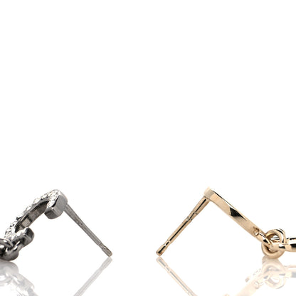Chanel Crystal Pearl Chanel Bright Young Things Earrings Gold Ruthenium 3 of 4