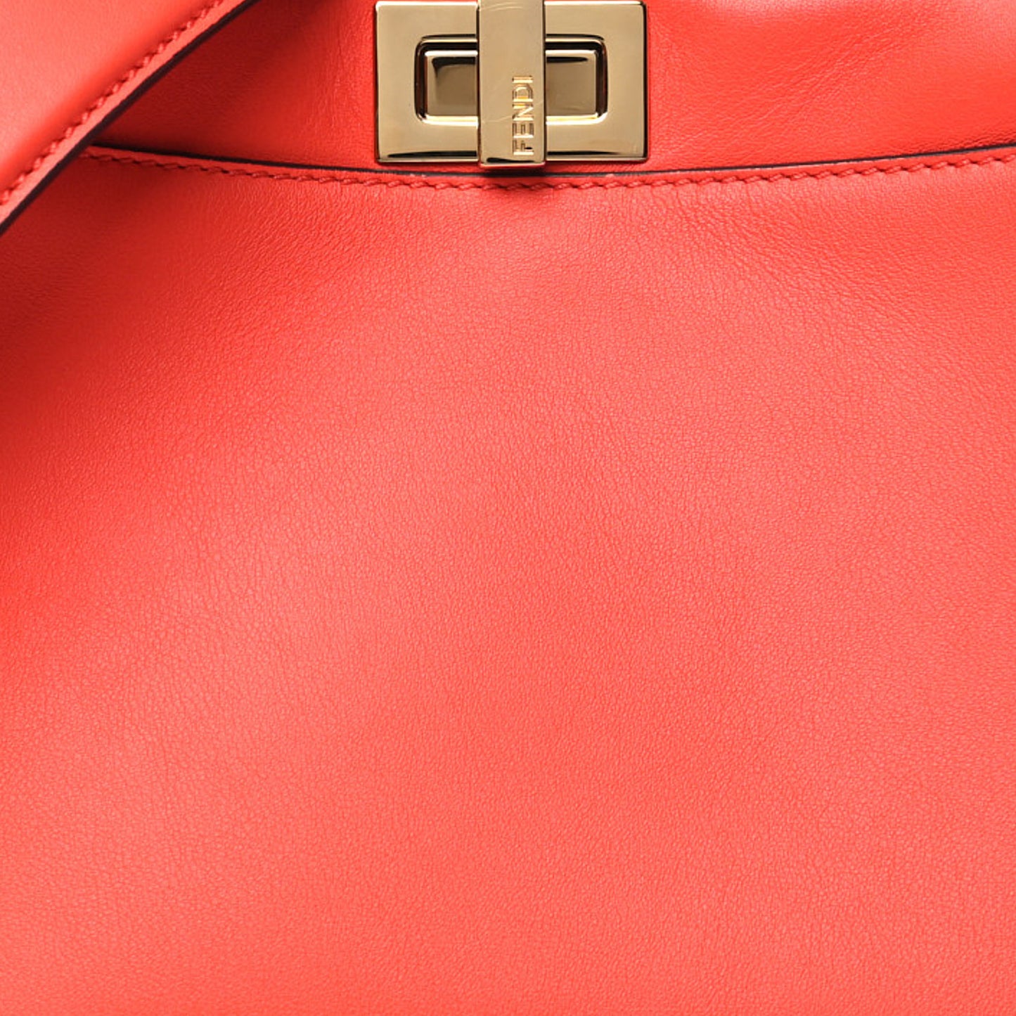 Vitello Seta Suede FF Mini Peekaboo Iconic Satchel Tulipano Miele Moro