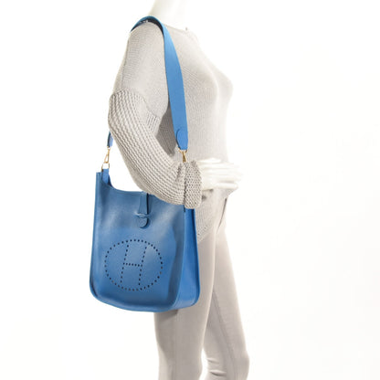 Hermes Courchevel Evelyne PM Bleu France 8 of 15