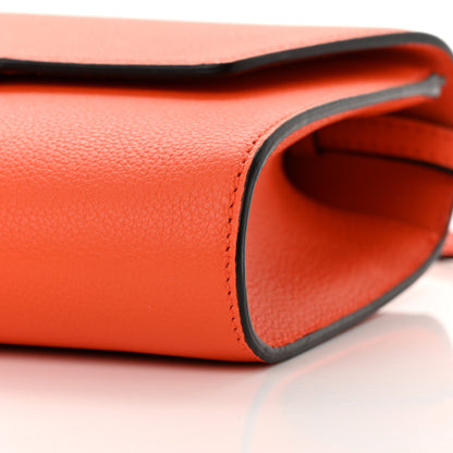 Versace Grained Calfskin La Medusa Crossbody Bag Orange 9 of 12