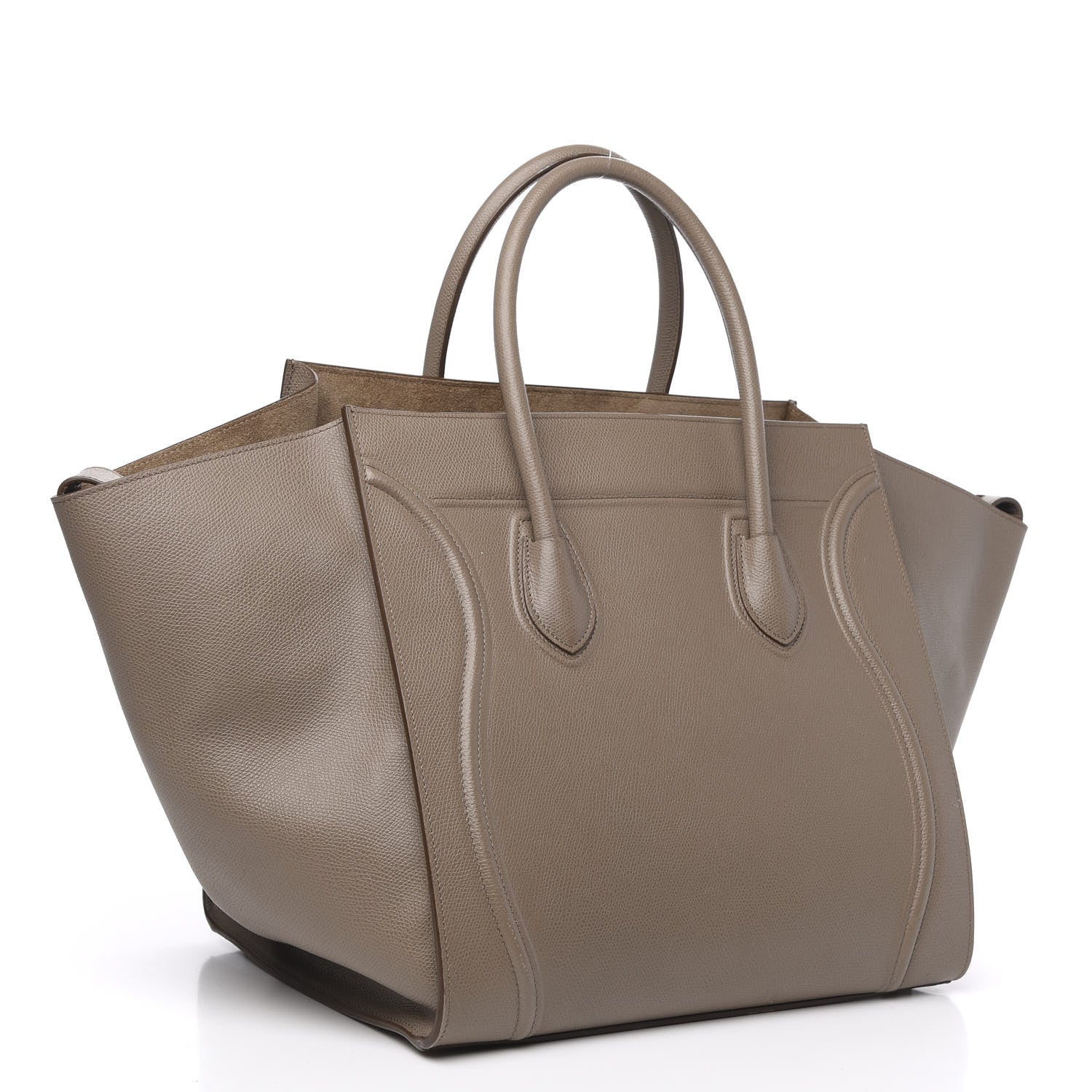 Celine Baby Grained Calfskin Medium Phantom Luggage Taupe 3 of 15