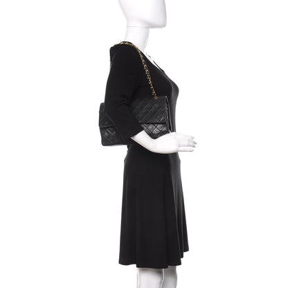 Chanel Lambskin Quilted Medium Double Flap Black 2 of 11