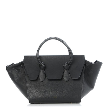 Celine Crisped Calfskin Small Tie Knot Tote Black 1 of 8
