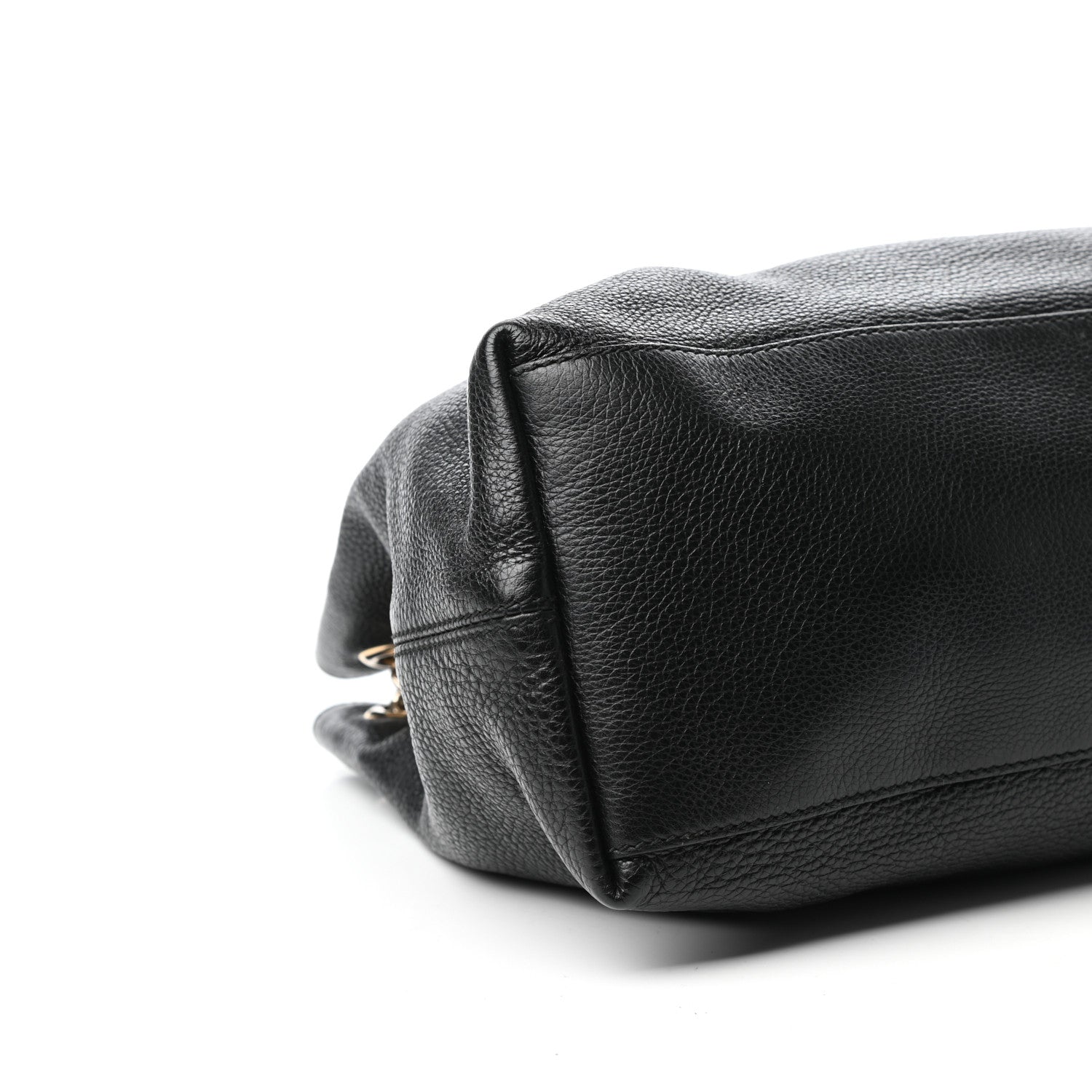 Gucci Pebbled Calfskin Medium Soho Chain Shoulder Bag Black 8 of 9
