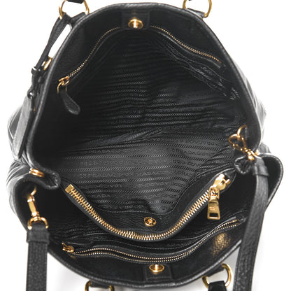 Prada Tessuto Nylon Vitello Daino Tote Nero Black 4 of 6