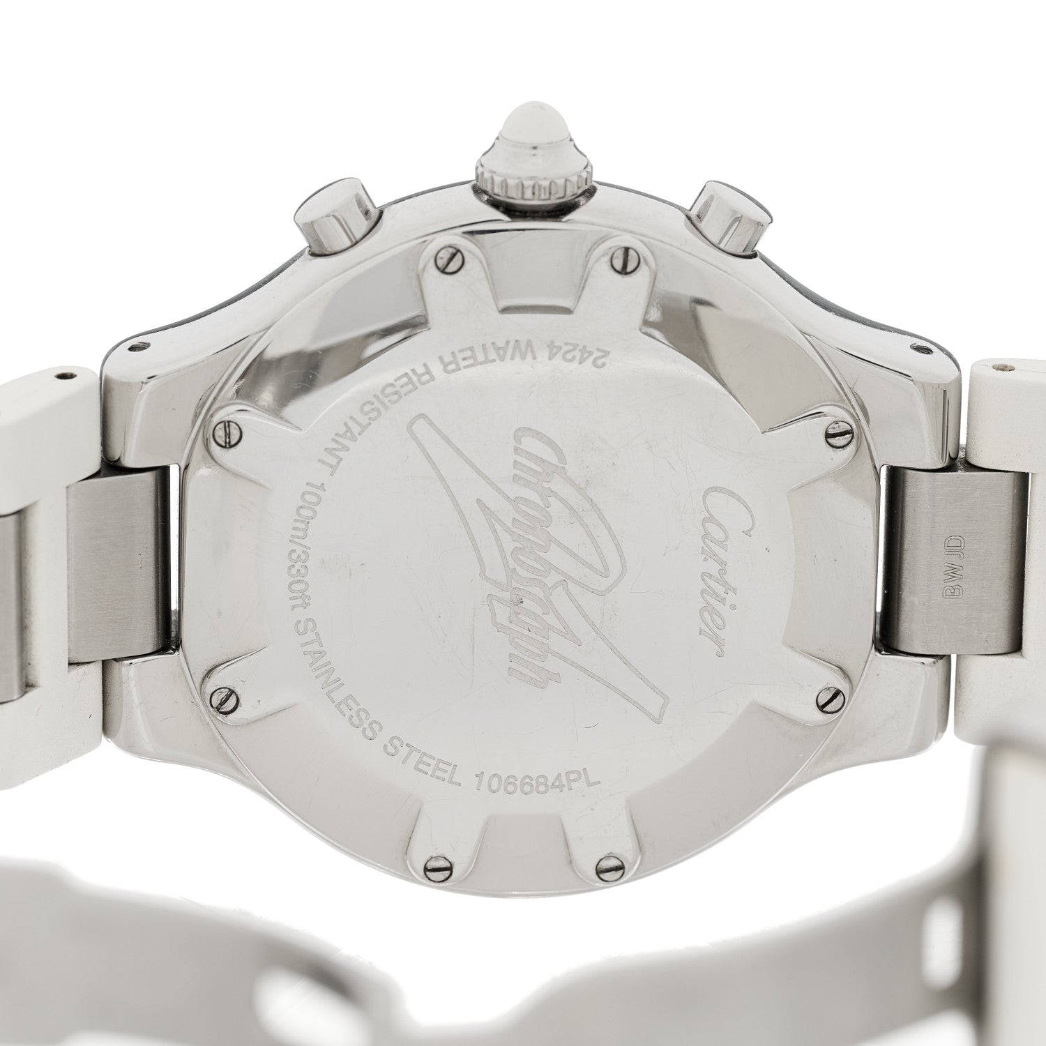 Cartier Stainless Steel Rubber 38mm Must 21 Chronoscaph Quartz Watch 4 of 4