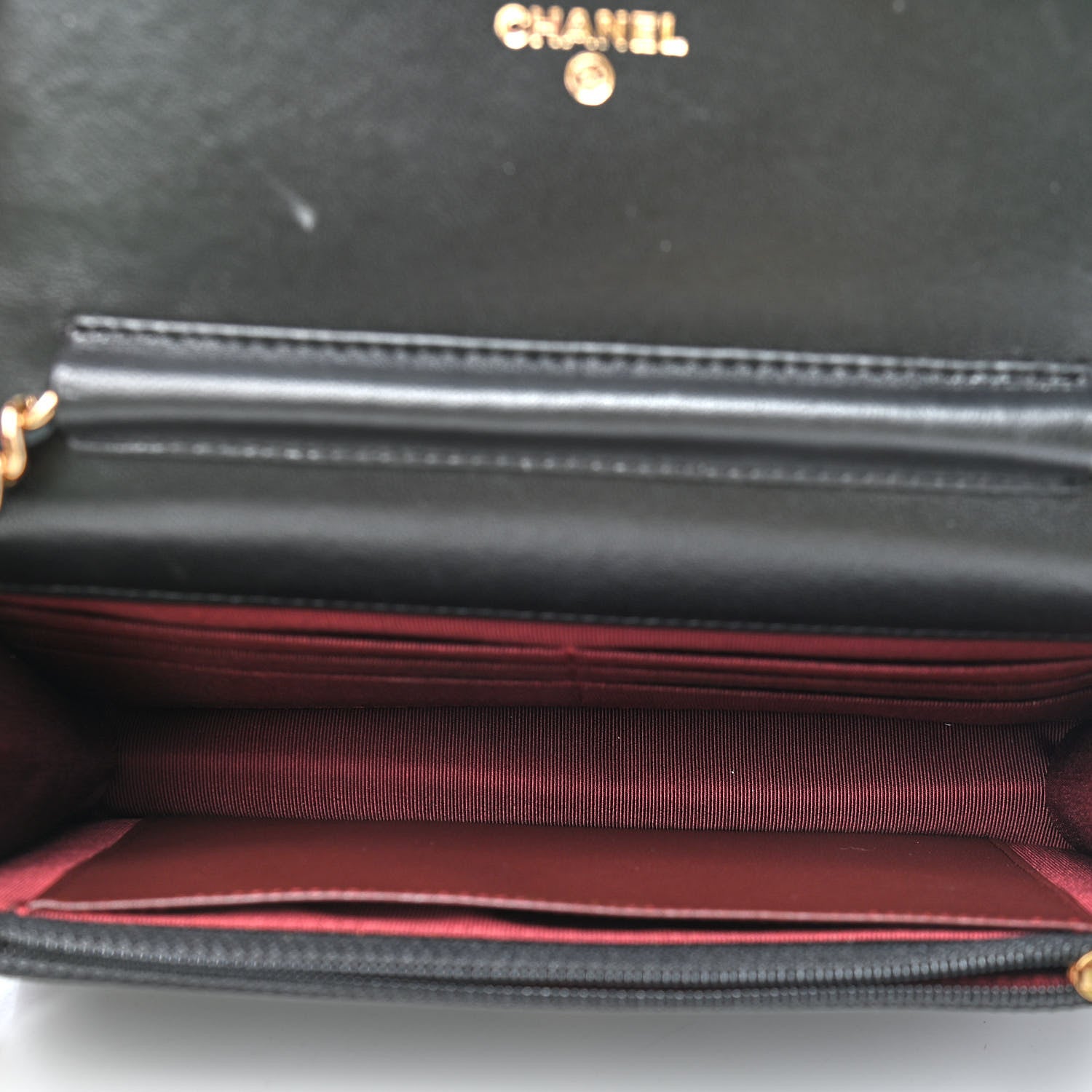 Chanel Lambskin Quilted Wallet On Chain WOC Black 5 of 10