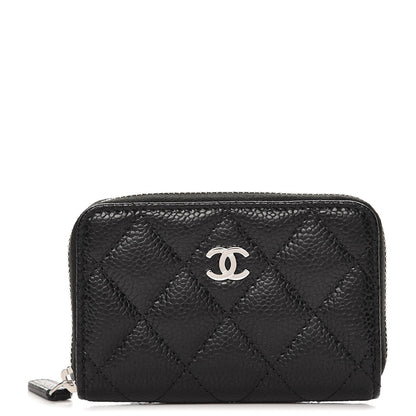Chanel Caviar Quilted Zip Coin Purse Black 1 of 8