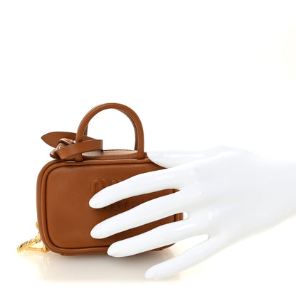 Miu Miu Calfskin Beau Micro Bag Cognac 2 of 9