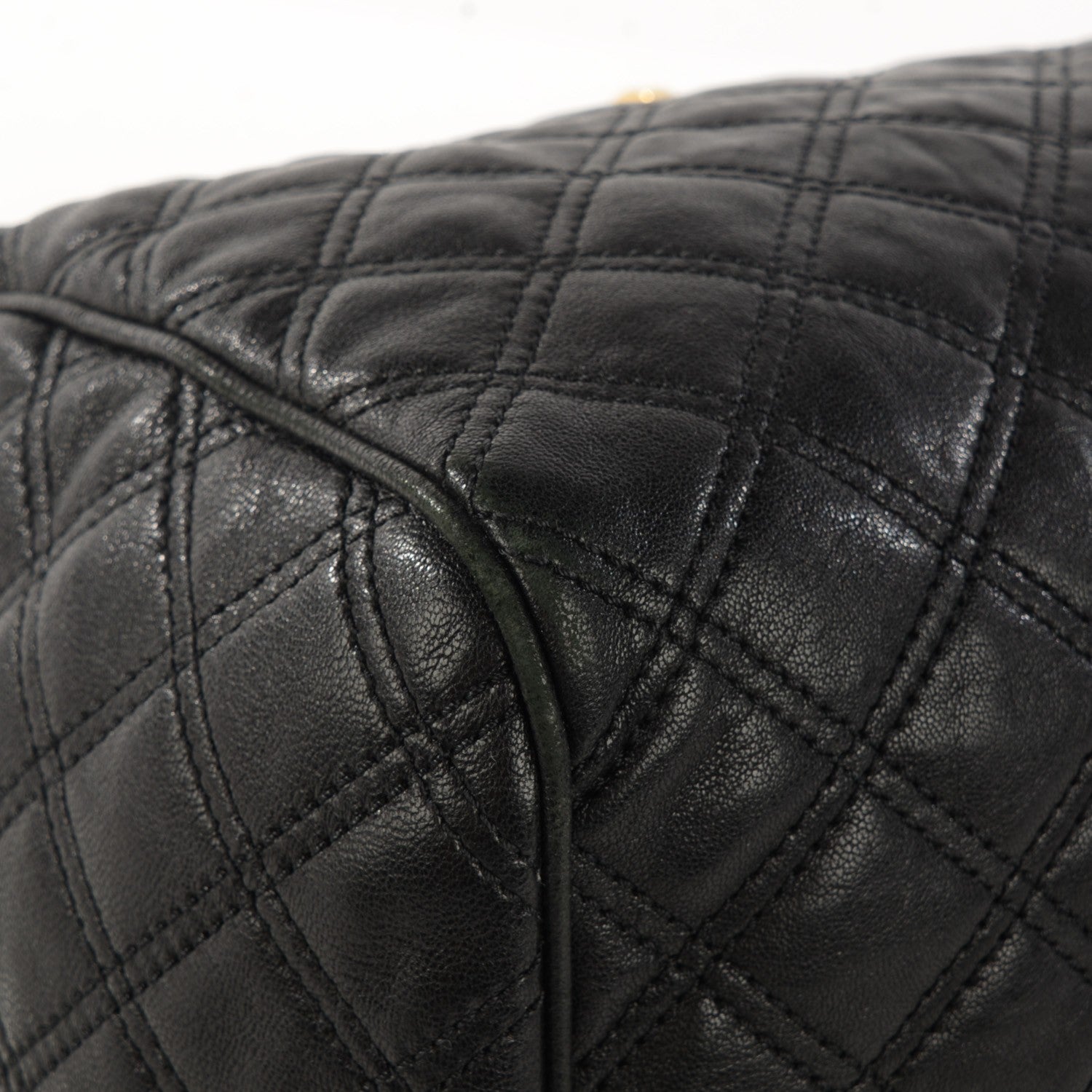 Marc Jacobs Lacquered Goatskin Quilted Westside Black 8 of 9