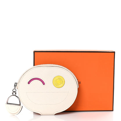 Hermes Chevre Mysore In-The-Loop Wink Card Holder Nata Rose Pourpre Jaune Citron 11 of 11
