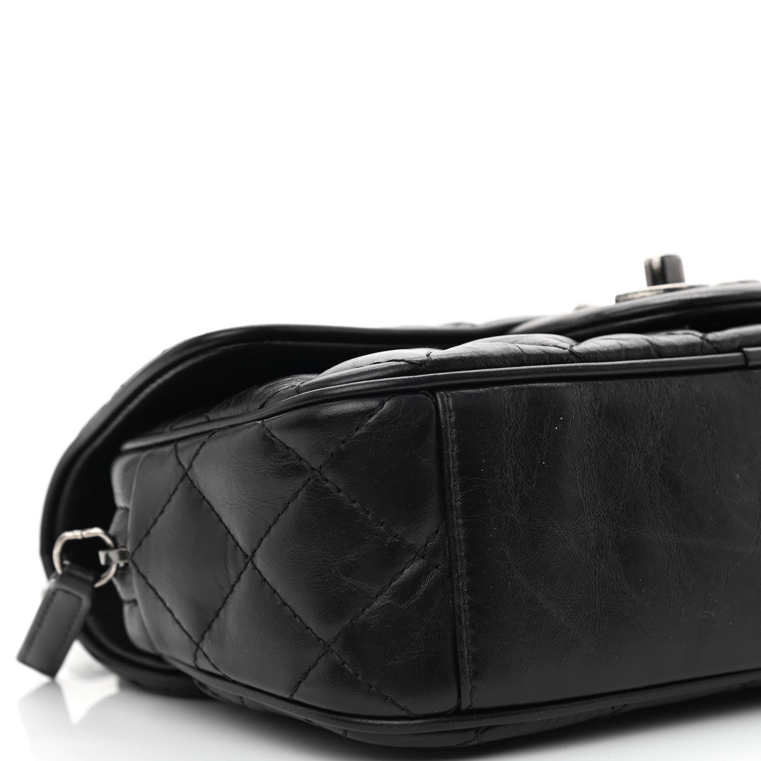 Chanel Aged Calfskin Quilted Small Easy Flap Black 9 of 10