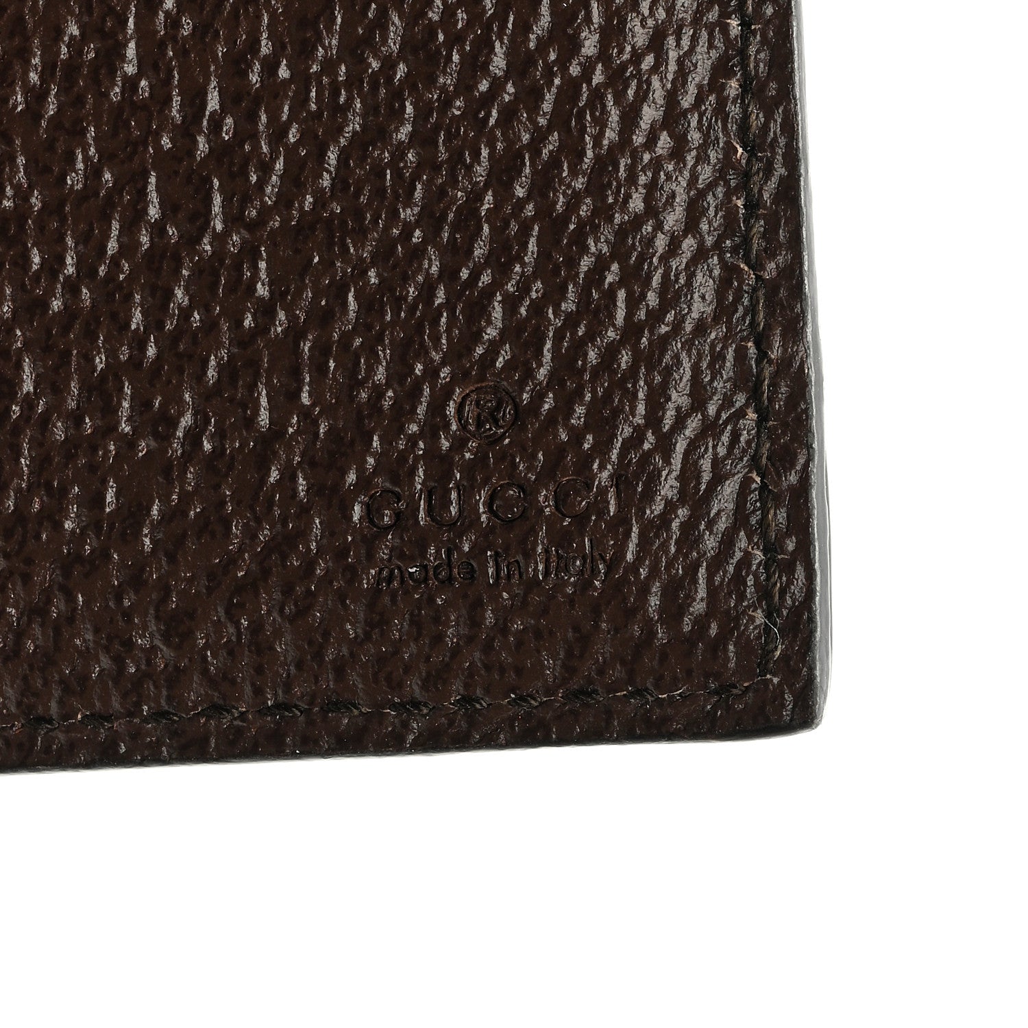 Gucci GG Supreme Monogram Textured Dollar Calfskin Web Ophidia Overlay Zip Around Card Case Wallet Beige Ebony New Acero 6 of 6