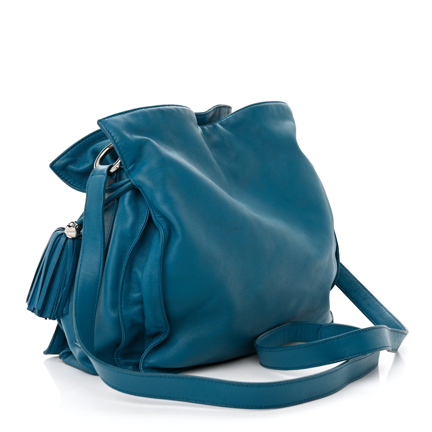 Loewe Calfskin Flamenco Shoulder Bag Turquoise 3 of 13