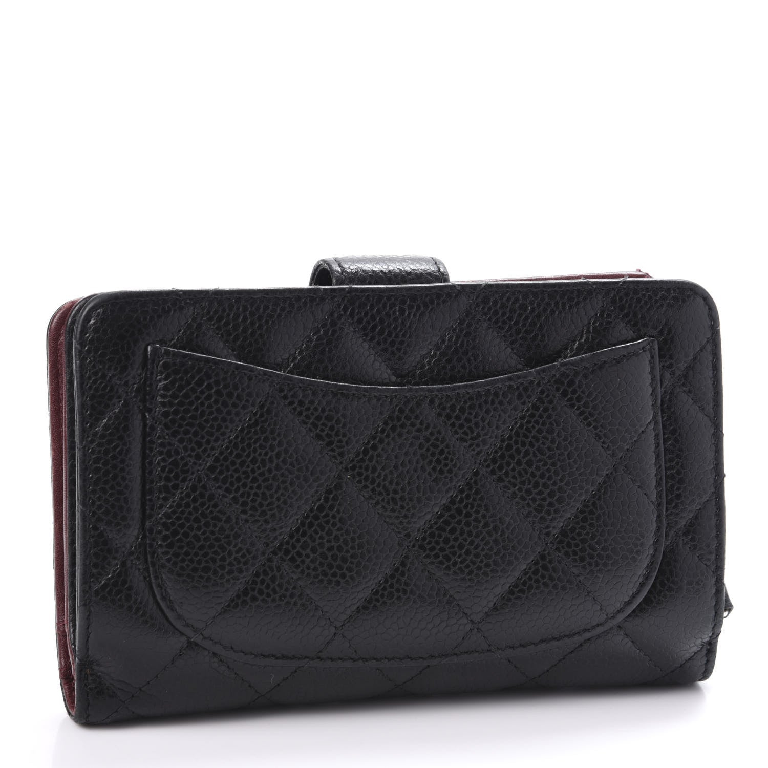 Chanel Caviar Quilted Zipped Pocket Wallet Black 3 of 12