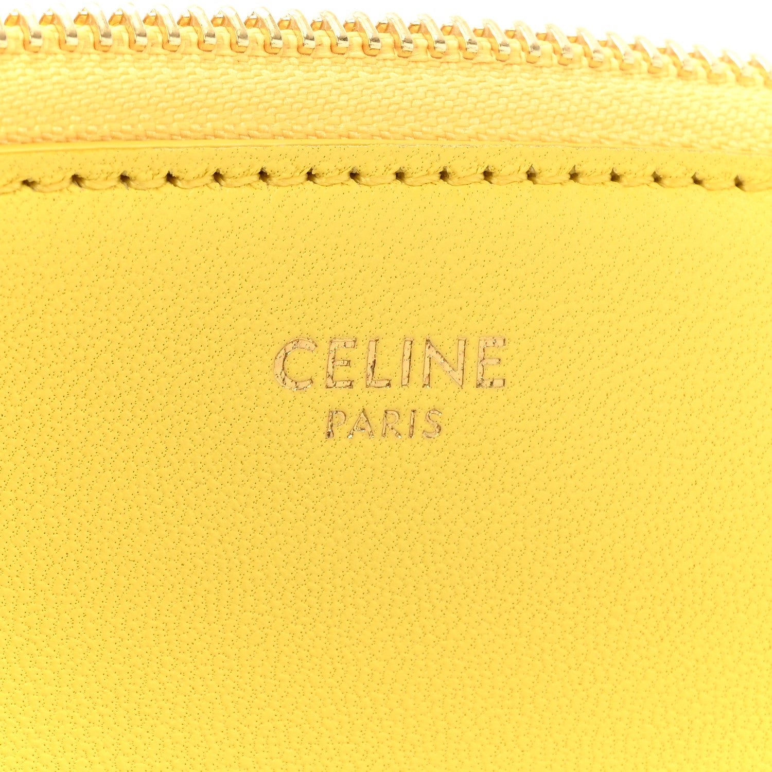 Celine Lambskin Small Trio Crossbody Bag Citron 8 of 14
