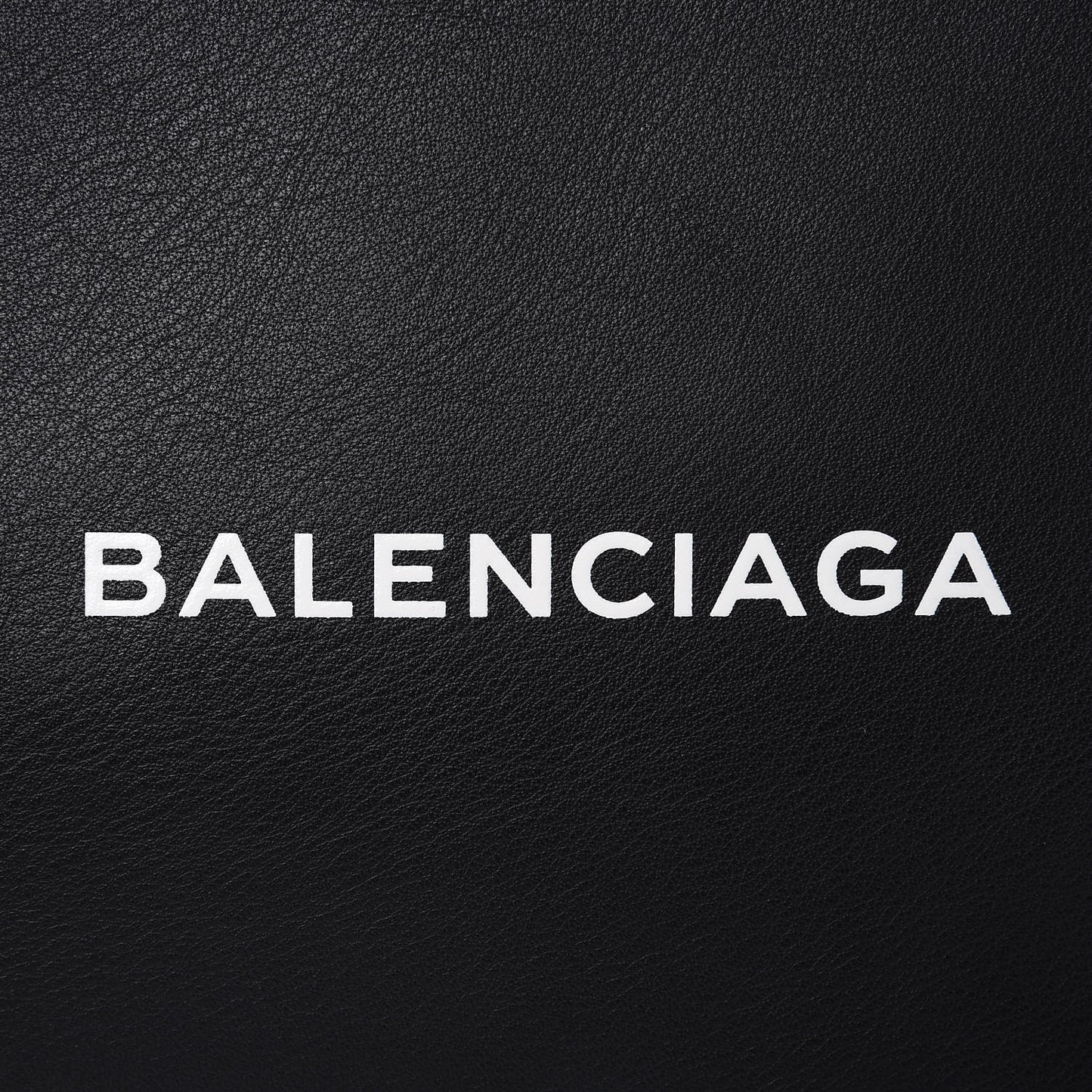 Smooth Calfskin Logo Large Everyday Shopping Pouch Black