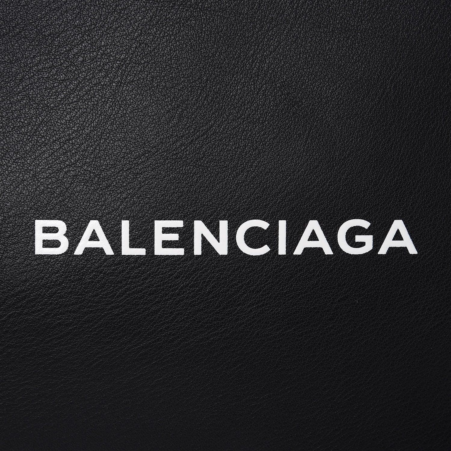 Balenciaga Smooth Calfskin Logo Large Everyday Shopping Pouch Black 8 of 8