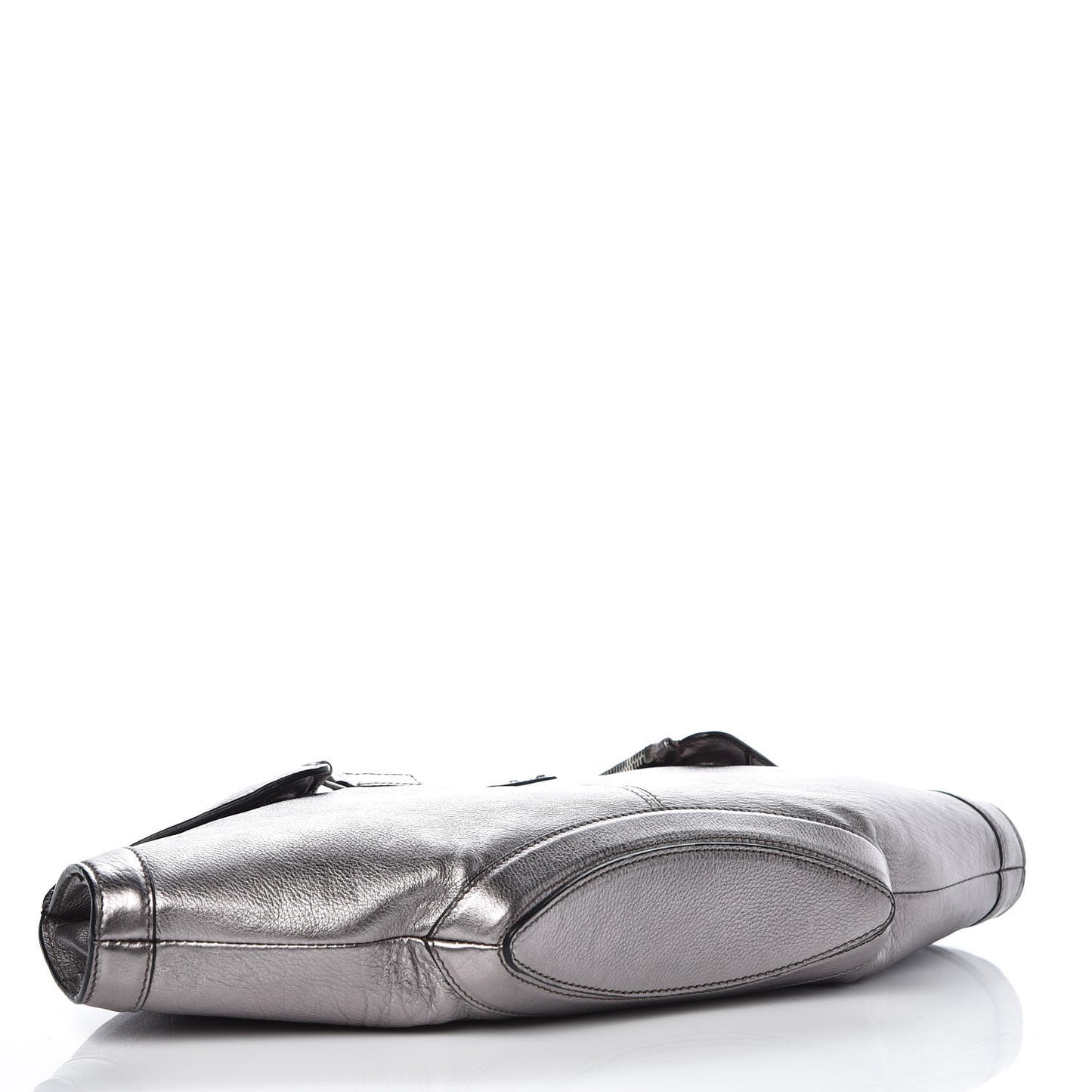 Metallic Lambskin De Manta Clutch Gun