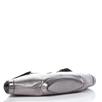 Alexander McQueen Metallic Lambskin De Manta Clutch Gun 4 of 10