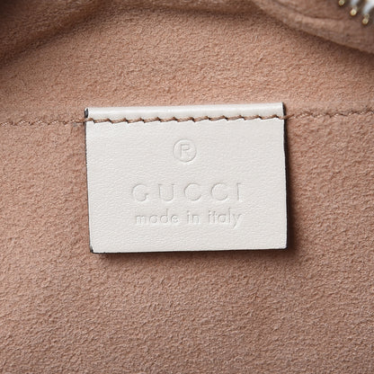 Gucci Calfskin Matelasse Small GG Marmont Chain Shoulder Bag White 6 of 11
