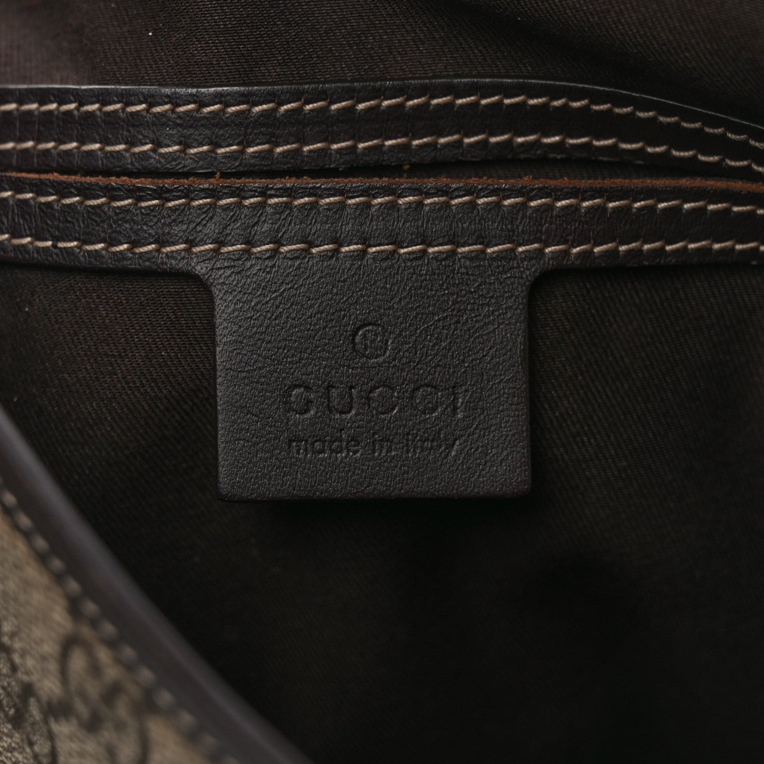 Gucci GG Plus Monogram Small Flap Messenger Bag Beige Dark Brown 6 of 10