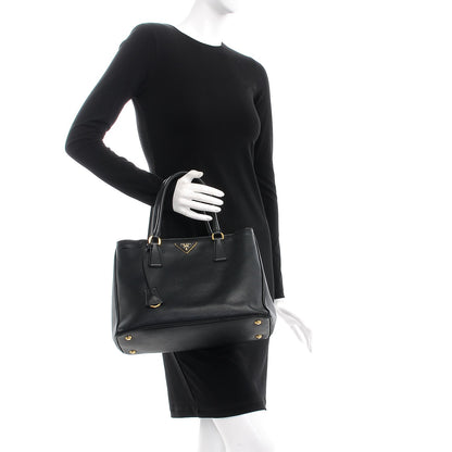 Prada Saffiano Lux Small Tote Nero Black 3 of 13
