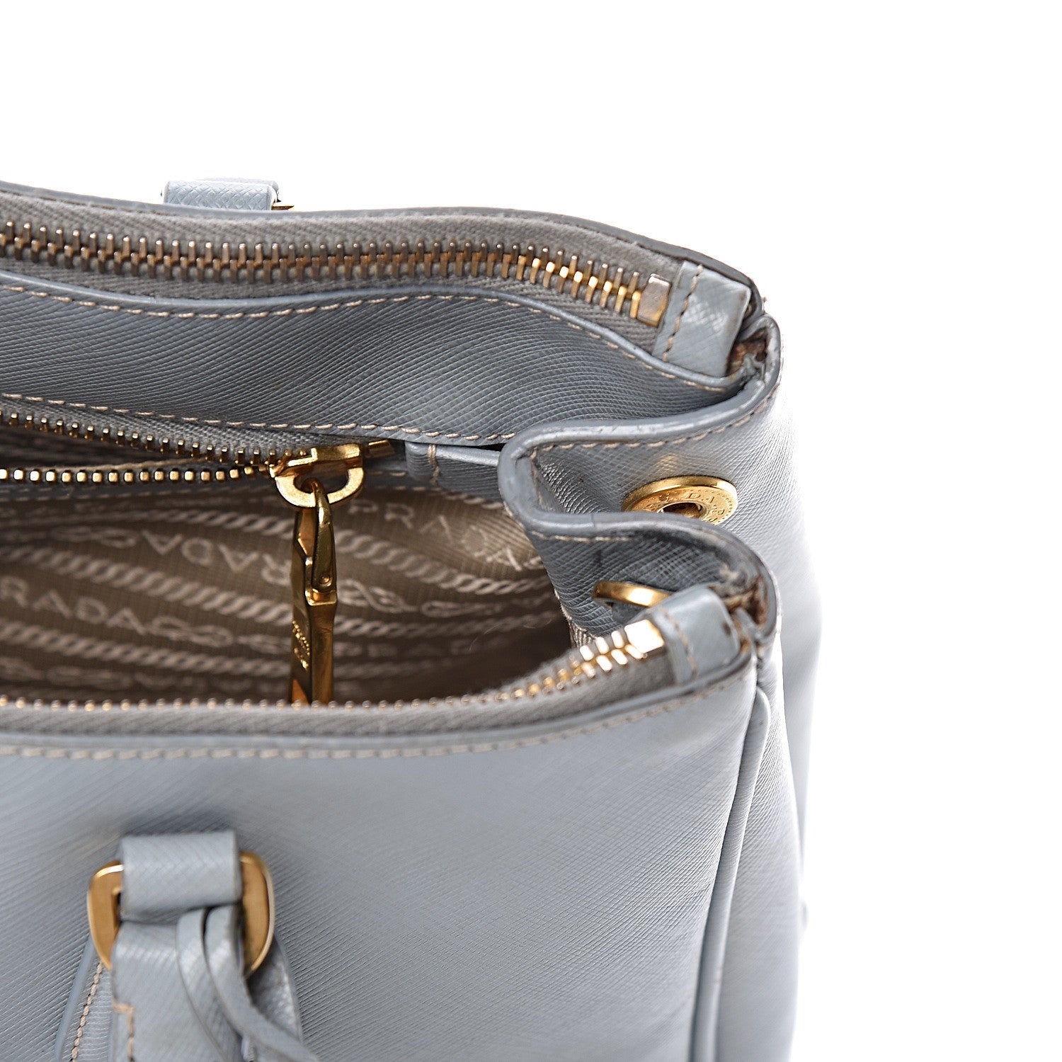 Prada Saffiano Small Galleria Double Zip Tote Lago 9 of 16