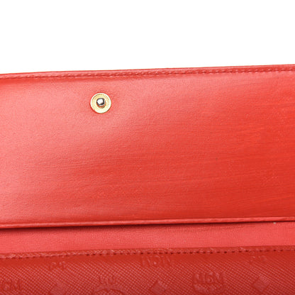 MCM Saffiano Embossed Wallet Poppy Red 9 of 9