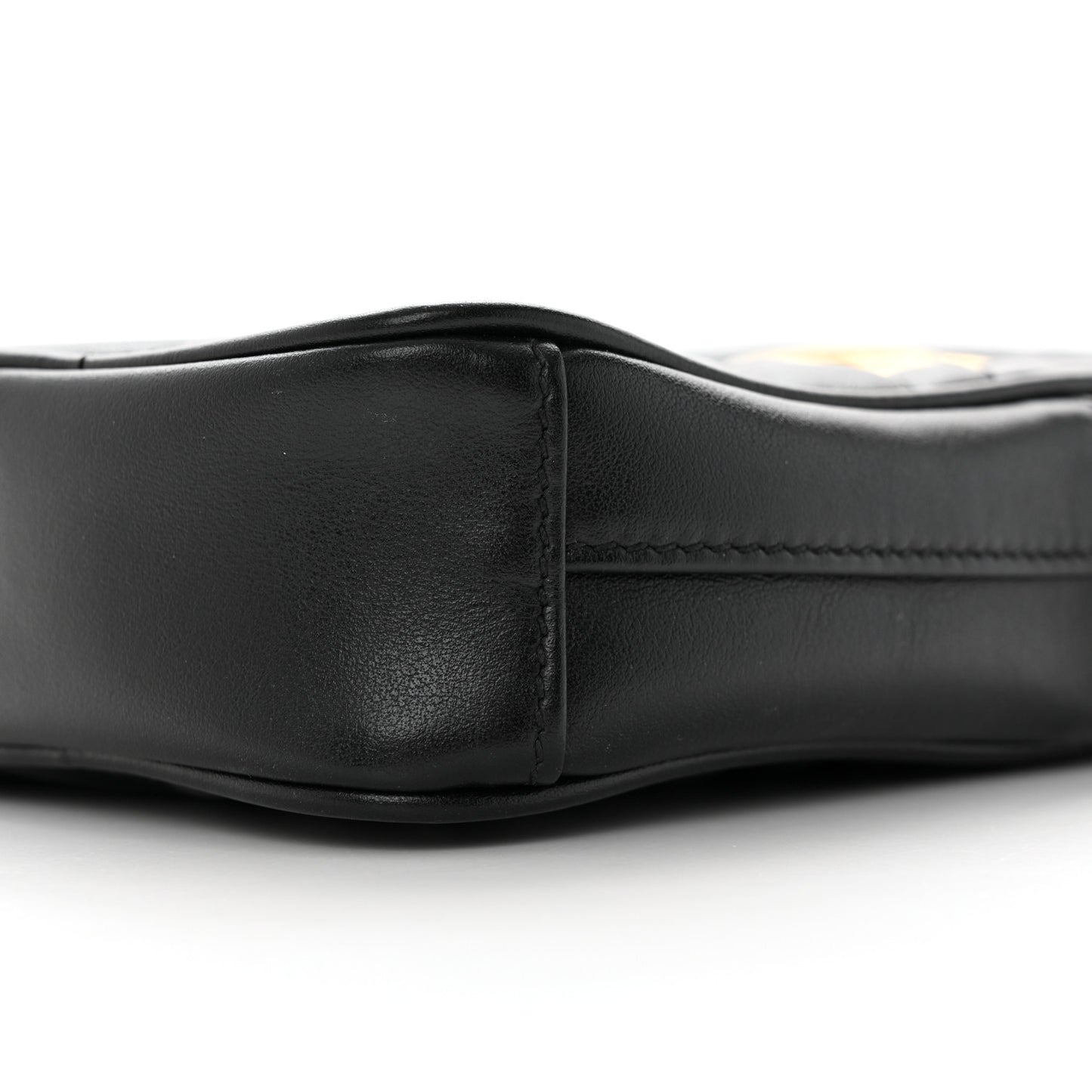 Calfskin Matelasse Mini GG Marmont Crossbody Bag Black