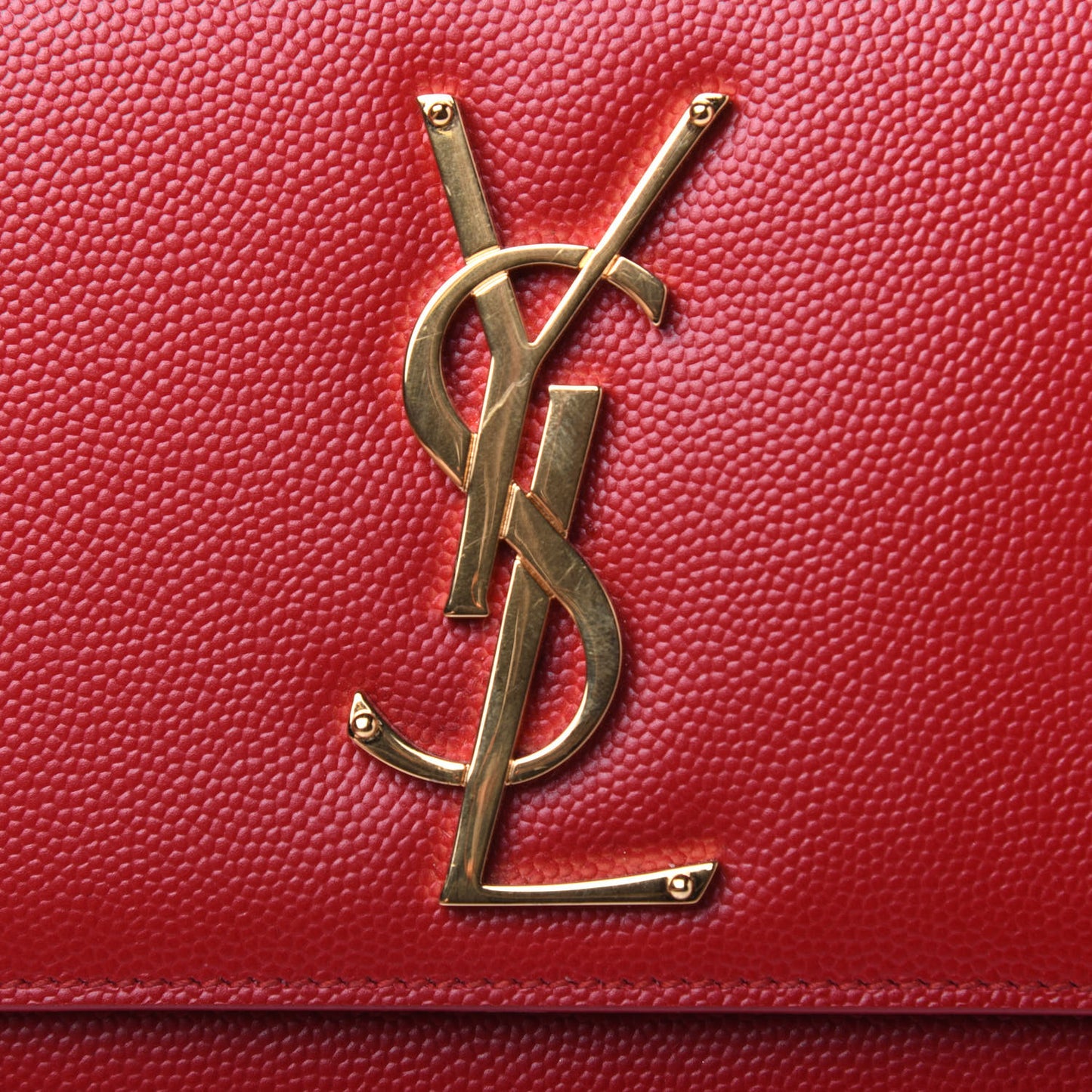 Grain De Poudre Classic Monogram Cassandre Clutch New Red