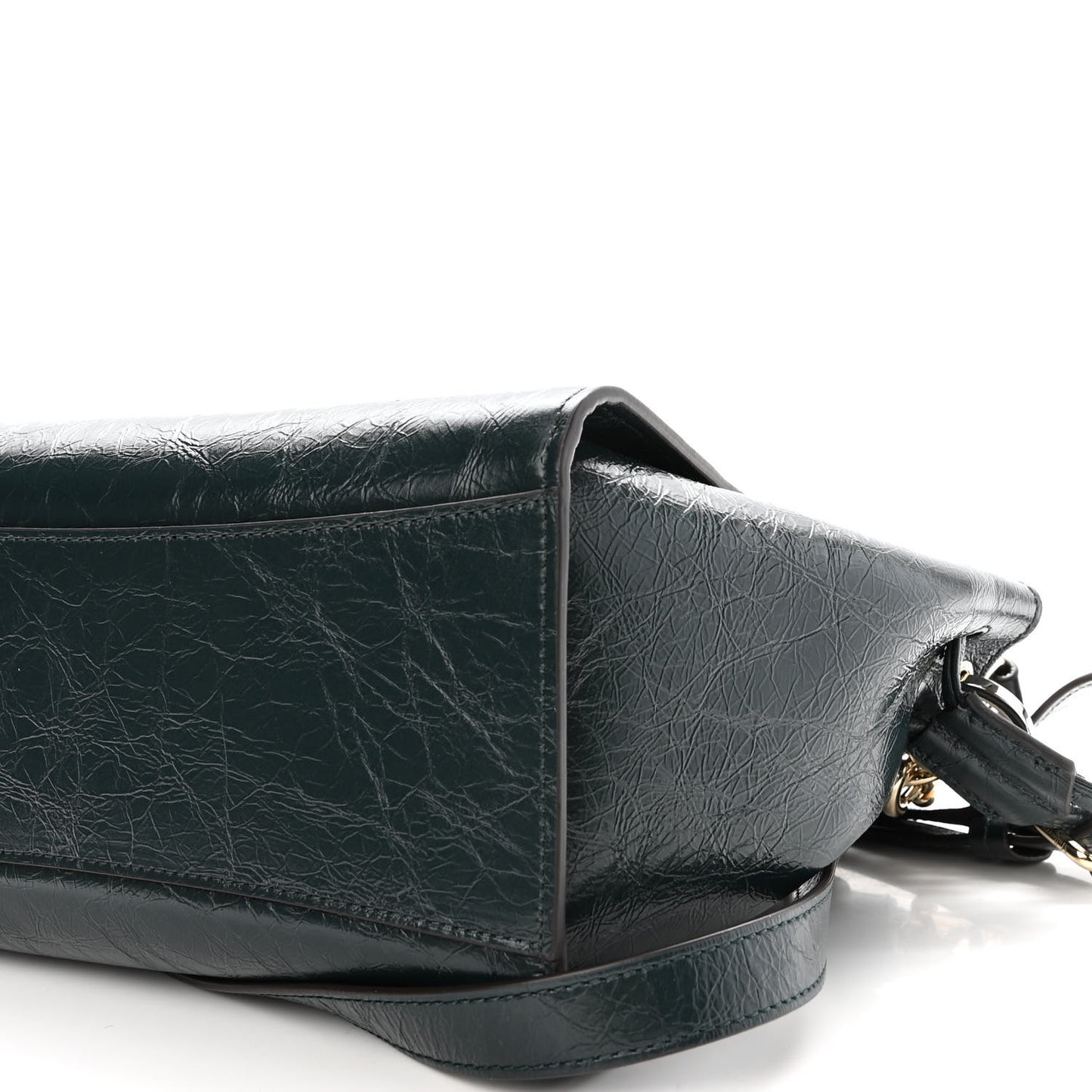 Glossy Calfskin Small Iris Tote Black
