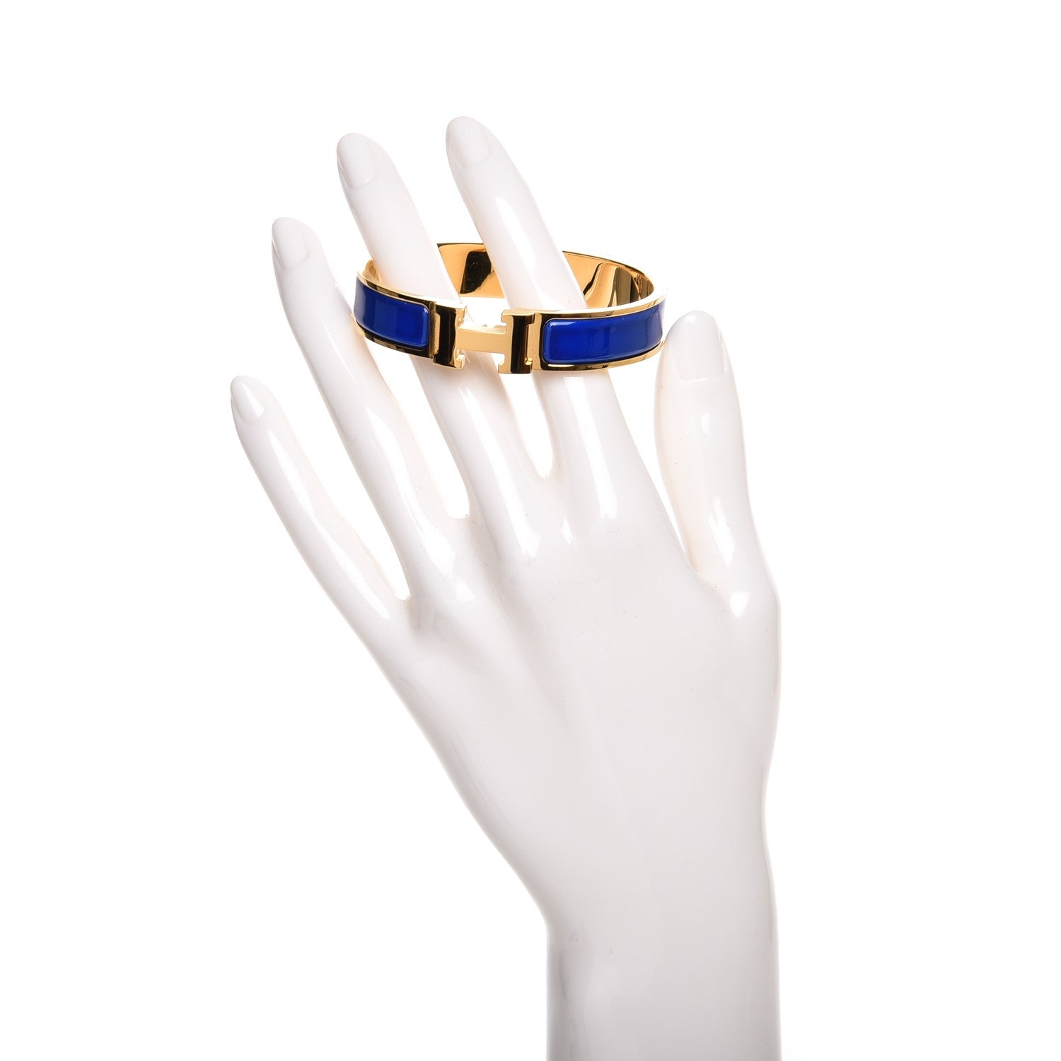 Hermes Narrow Enamel Clic Clac H Bracelet PM Bleu Royal 2 of 5