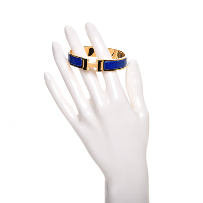 Hermes Narrow Enamel Clic Clac H Bracelet PM Bleu Royal 2 of 5
