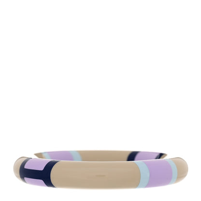 Hermes Lacquered Wood H Equipe GM Bangle Bracelet T2 Lilas 3 of 6