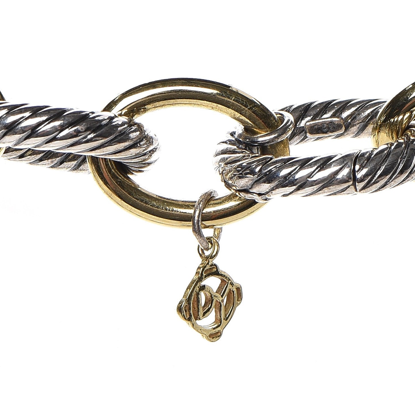 Sterling Silver 18K Yellow Gold Extra Large Oval Link Necklace
