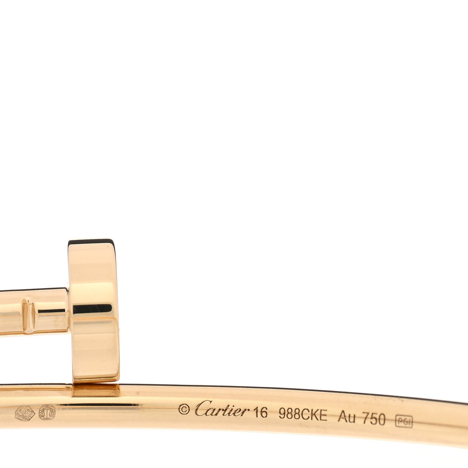Cartier 18K Yellow Gold Small Juste Un Clou Bracelet 16 3 of 5