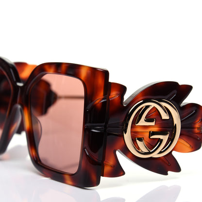 Gucci Acetate Square Frame Wing Sunglasses GG0535S Havana 7 of 9