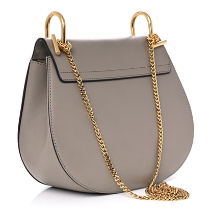 Chloe Suede Smooth Calfskin Drew Shoulder Bag Motty Grey 2 of 10