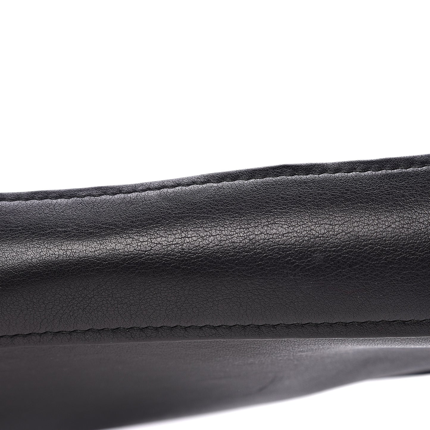 Calfskin M Triangle Pouch Black