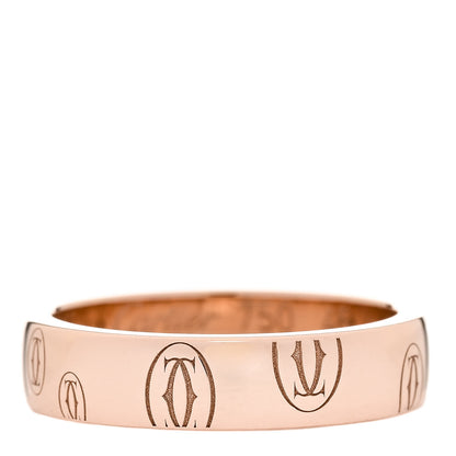 Cartier 18K Pink Gold 4mm Happy Birthday Band Ring 46 3.75 1 of 4