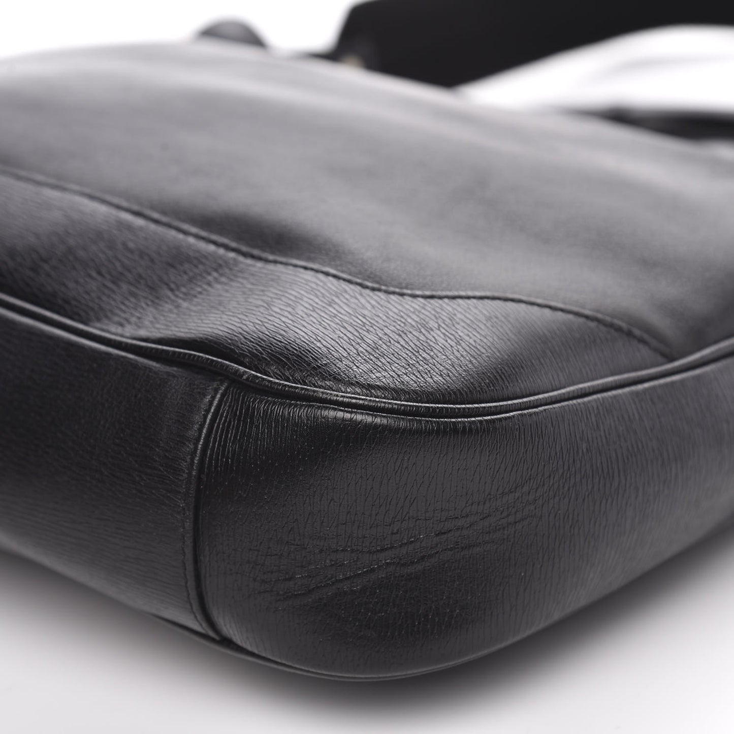 Calfskin Bamboo Top Handle Bag Black