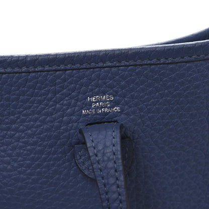 Hermes Taurillon Clemence Evelyne TPM Bleu Brighton 6 of 12