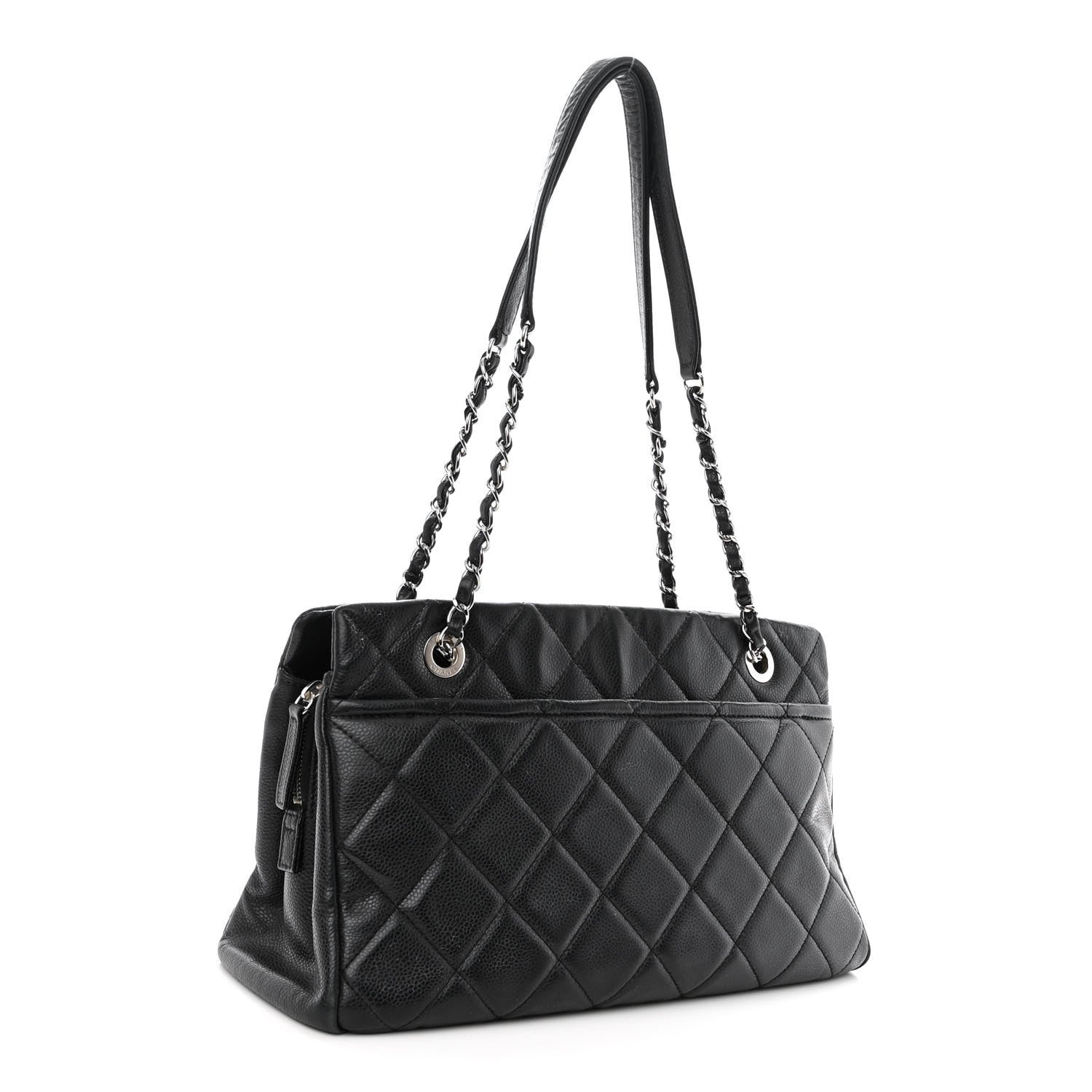 Chanel Caviar Quilted CC Timeless Soft Tote Black 3 of 13